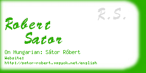 robert sator business card