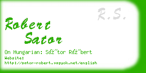 robert sator business card